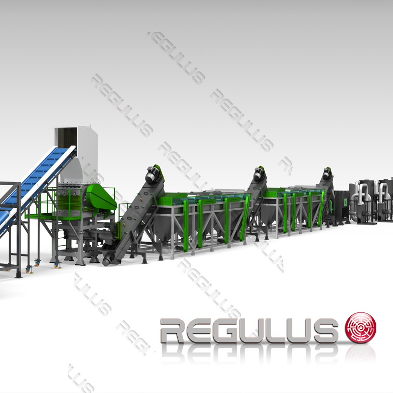 Waste Plastic Recycling Machine for HDPE and PP bottles